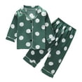 thumbnail image 1 of HAYIMI Kids Outfit Sets Satin Silk Button Down Home Sets Solid Color Two Piece Family Matching Sleep Loungewear Long Sleeve Nightwear Fashion Party Clothes Sets for Special Occasion, 1 of 7
