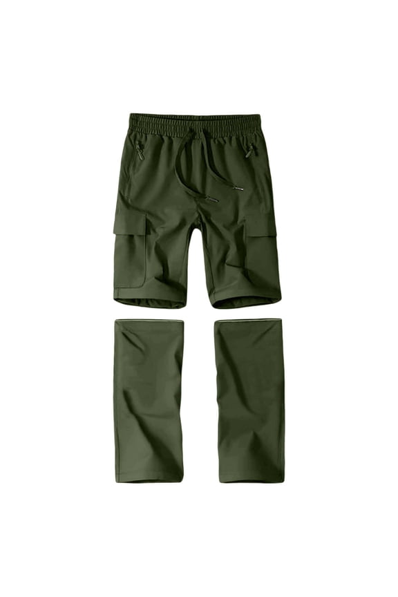 Kids Pants Boys Outdoor Convertible Pants With Detachable Legs For Hiking Camping And All Weather Adventures Leisure Solid Color Daily Casual Trousers Slacks