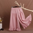thumbnail image 1 of HAYIMI Kids Pants Girls Solid Color Lace Wide Leg Pants Fashionable Daily Casual Trousers Spring Sweatpants Joggers Slacks, 1 of 7