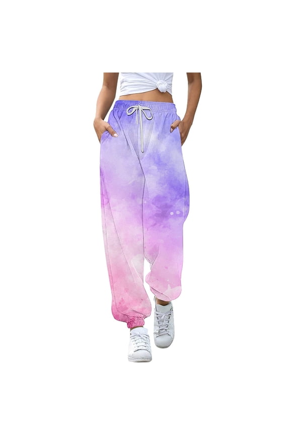 Kids Pants Jogging Bottoms Girls Sports Trousers Sweatpants Children Batik Colour Gradient Trousers Training Drawstring Leisure Classic Solid Color Daily Casual Slacks