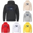 thumbnail image 1 of HAYIMI Men 1776 Letter Printed Hoodie With Pocket Sweatshirt Long Sleeve Oversized Simple Tops Streetwear, 1 of 3