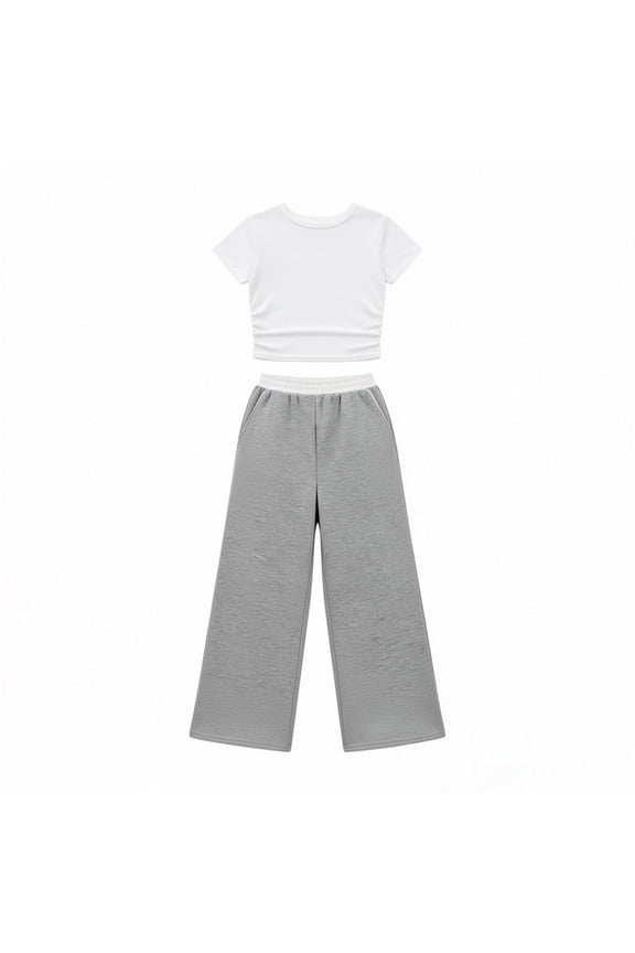 Stylish Outfit Sets Comfortable Girls Casual Outfits 2 Piece Soft Playwear Daily Wear And Bottoms Easy to Mix Match