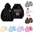 thumbnail image 1 of HAYIMI Sweatshirts Women Casual Autumn Winter Hoodie With Bow Print And Hooded Design Long Sleeve Oversized Trendy Tops Streetwear, 1 of 7