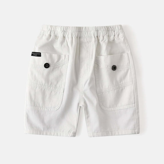 HAYIMI Toddler Boys Summer Cargo Casual Comfortable Kids Shorts For Outdoor Play Beach School Party Spring Summer Basic Solid Color Leisure Daily Shorts Bottoms