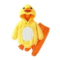 thumbnail image 1 of HAYIMI Toddler Animal Set, Fuzzy Hooded Tops with Feet Pants, Kids Halloween Dress-Up Outfit Clothes Sets, 1 of 5