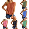 thumbnail image 1 of HAYIMI Women Backless Tie Up Sweater Vest Sleeveless Crewneck Knit Crop Tops Open Back Crochet Pullover Tank Tops Summer Solid Color Cozy Camisole, 1 of 6