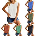 thumbnail image 1 of HAYIMI Women Backless Tie Up Sweater Vest Sleeveless Crewneck Knit Crop Tops Open Back Crochet Pullover Tank Tops Summer Solid Color Leisure Camisole, 1 of 6