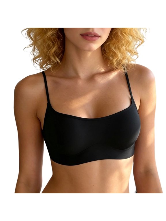 Women Bra Summer Lightweight Low Necked Thin Shoulder Strap Small Specific Seamless Gathering Sag Bralette