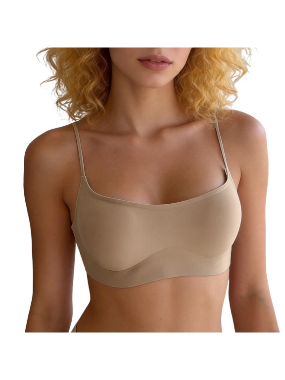 Women Bra Summer Lightweight Low Necked Thin Shoulder Strap Small Specific Seamless Gathering Sag Bralette