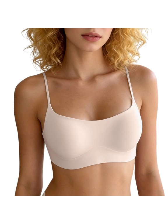 Women Bra Summer Lightweight Low Necked Thin Shoulder Strap Small Specific Seamless Gathering Sag Bralette