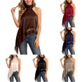 thumbnail image 1 of HAYIMI Women Elegant Asymmetrical Neck Satin Camisole With Lace Trim Detail For Summer Solid Color Sleeveless Cozy Tank Tops, 1 of 6