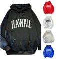 thumbnail image 1 of HAYIMI Women Hawaii Print Long Sleeved Sweatshirt Pocket Casual Pullover Hooded Oversized Comfort Tops Streetwear, 1 of 5
