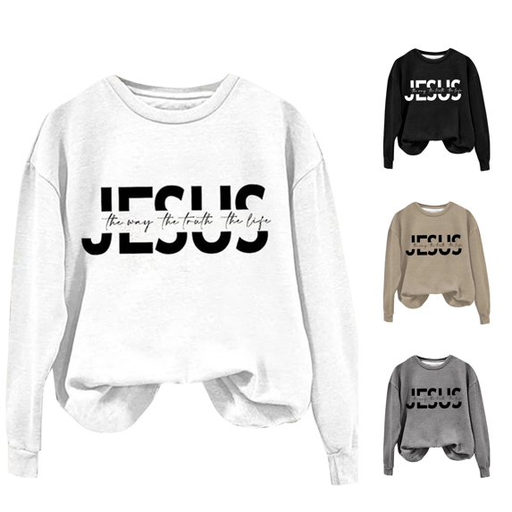 HAYIMI Women Letter Printed Sweatshirt Long Sleeve Shirts Pullover Fall Clothes Oversized Stylish Tops Daily Wear