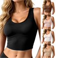 thumbnail image 1 of HAYIMI Women Seamless Fixed Cup Sports Tank Tops Yoga Inner Layering Vest For Daily Wear Summer Round Neck Solid Color Sleeveless Trendy Camisole, 1 of 5