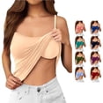 thumbnail image 1 of HAYIMI Women Seamless Spaghetti Strap Built In Bra Camisole Soft Comfort Stretch Sleeveless Tank Tops With Light Support And Smooth Back Design Summer Round Neck Solid Color Versatile Vests, 1 of 6