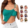 thumbnail image 1 of HAYIMI Women Seamless Spaghetti Strap Built In Bra Camisole Soft Comfort Stretch Sleeveless Tank Tops With Light Support And Smooth Back Design Summer Round Neck Solid Color Breathable Vests, 1 of 6
