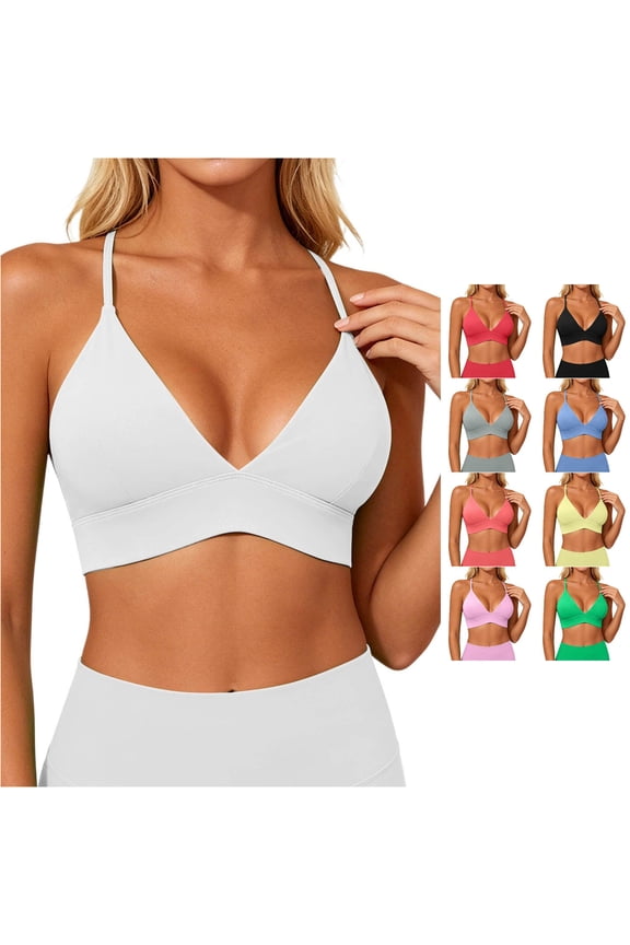 Women Summer Performance Tank Tops With High Elasticity Absorbent Yoga Camisole Running Fitness Breathable Knit Singlet V-Neck Solid Color Sleeveless Breathable Vests
