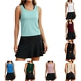 thumbnail image 1 of HAYIMI Women Yoga Tank Tops Hollow Back Workout Shirts Running Gym Athletic Vest Casual Activewear Summer Round Neck Solid Color Sleeveless Vacation Camisole, 1 of 7