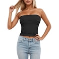 thumbnail image 1 of HAYIMI Women's Tube Tops Sleeveless Stretchy Camisole Removable Padding Strapless Shirt For Layering And Outerwear, 1 of 6