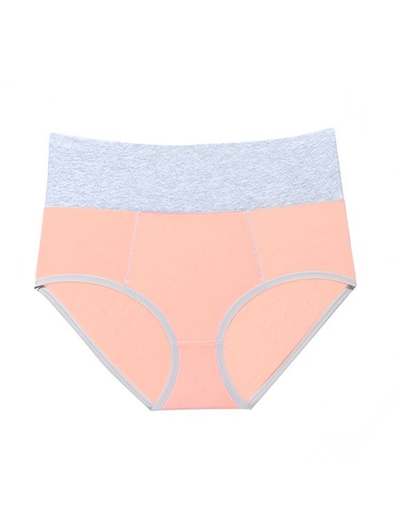 Womens Underwear Sports Yoga Solid Color Stitching Seamless High Waist Underpants Breathable Panties