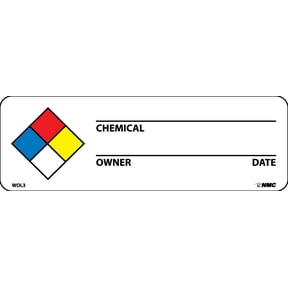 HAZARD WARNING NFPA WRITE-ON WARNING LABEL