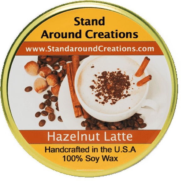 HAZELNUT LATTE' TUREEN 11-OZ. ALL NATURAL SOY CANDLE