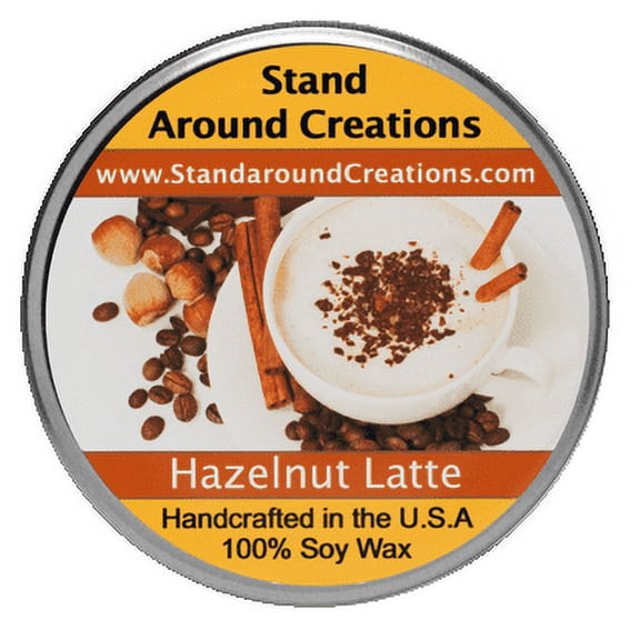 HAZELNUT LATTE' TUREEN 3-OZ. ALL NATURAL SOY CANDLE