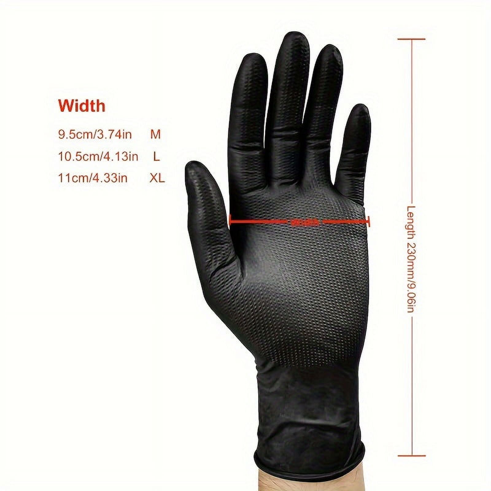 HAZHOUYUJIUKJ Heavy Duty Black Orange Industrial Grade Disposable