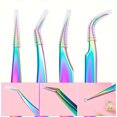 HAZHOUYUJIUKJ HighDefinition 4Piece Precision Eyelash Extension Tweezers Set FragranceFree