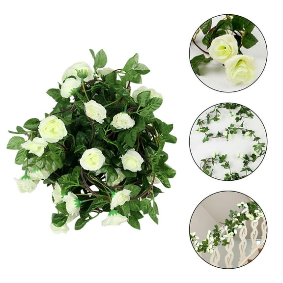 HAZIUA 2.2 M 22 Rose Vine Vine Living Room Pipe Simulation Flower Rose Vine Fake Flower Wall Hanging 8.7*7.9 in a