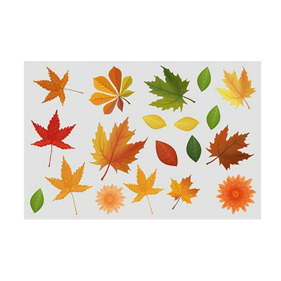 HAZIUA Stickers Maple Leaf Sticker Thanksgiving Autumn Window Decals Fall Party Decoration 1pc