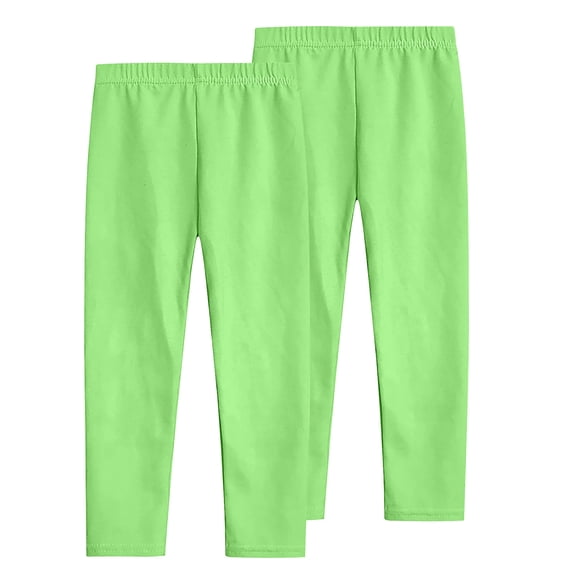 HAiming 2 PC Girls Leggings Solid Color Tights Dress Playwear High Waist Comfortable Footless Stretchy Pants