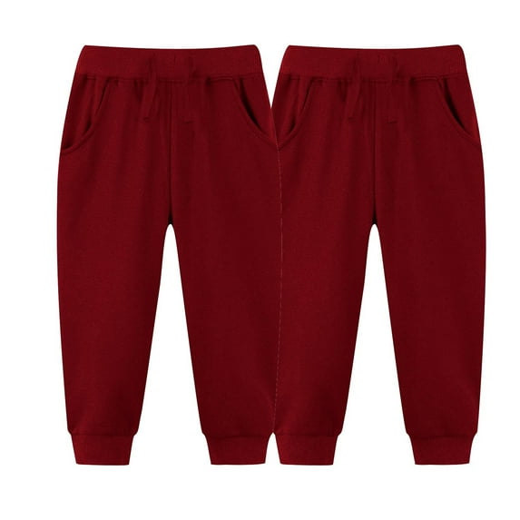 HAiming 2PC Child's Boys Girls Sweatpants Elastic Waist Sport Jogger Pants Summer Casual Comfort Trousers with Pocket