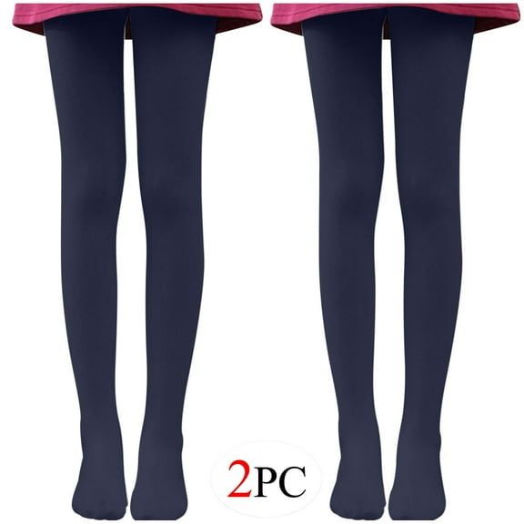 HAiming 2PC Women's Fleece Lined Tights High Waisted Opaque Pantyhose Thermal Winter Thick Warm Stockings Leggings
