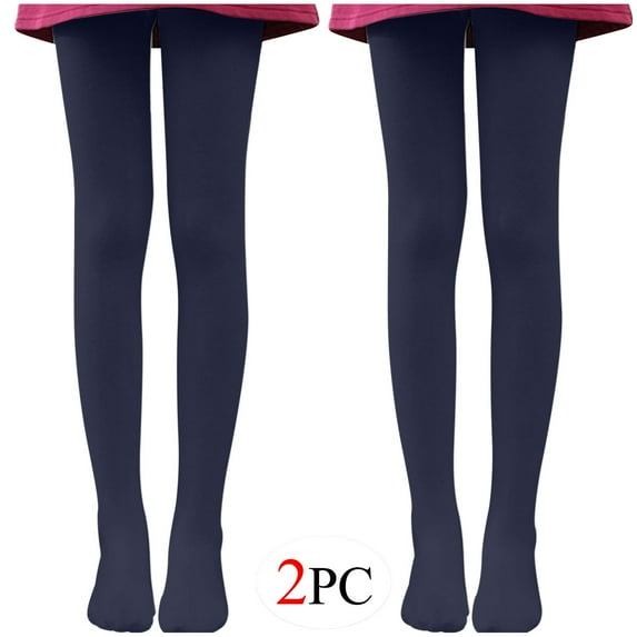 HAiming 2PC Women's Fleece Lined Tights High Waisted Opaque Pantyhose Thermal Winter Thick Warm Stockings Leggings