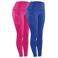 thumbnail image 1 of HAiming 2PCS Workout Leggings for Women Plus Size Stretch Gym High Waist Butt Lifting Sports Yoga Pants with Pocket, 1 of 9