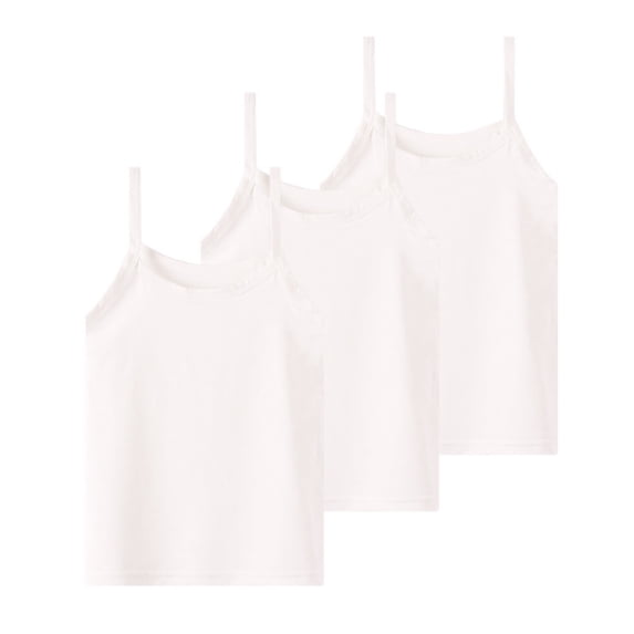 HAiming 3 Park Girls Summer Tank Tops Sleeveless Lightweight Knit Tee Solid Color Casual Scoop Neck Classic Kids Tops Vacation T Shirts