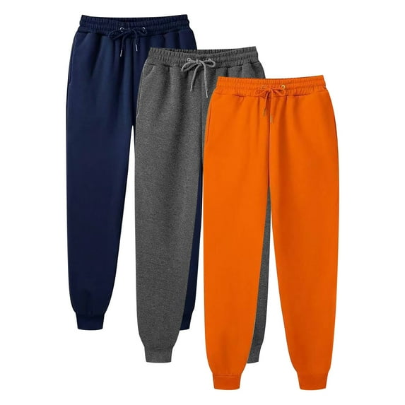 HAiming 3PC Women's Plus Size Sweatpants Drawstring Elastic Waist Pants Casual Fleece Loose Jogger Trouser with Pocket