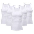 thumbnail image 1 of HAiming 5PC Tank Tops for Men Casual Sleeveless Crewneck Muscle Shirts Plus Size Casual Lightweight Stretchy Blouse, 1 of 5