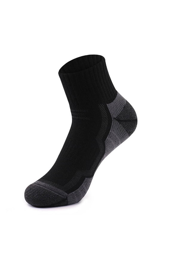 Ankle Medium Crew Socks for Men Thick Winter Warm Soft Comfy Solid Color Ski Hiking Sports Sock