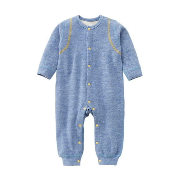 HAiming Baby Boy Girl Cotton Romper Long Sleeve Round Neck Solid Color Cotton Jumpsuit Fall Winter Clothes