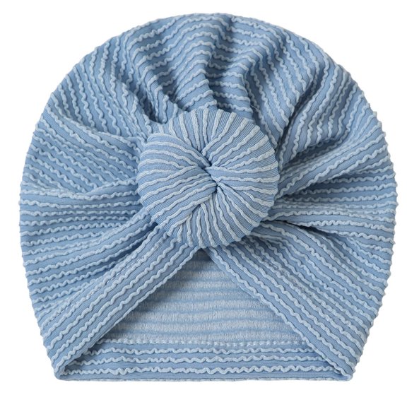 HAiming Baby Striped Knit Bonnet Head Wrap Pullover Scarf Knot Breathable Soft Comfy Caps for Girls