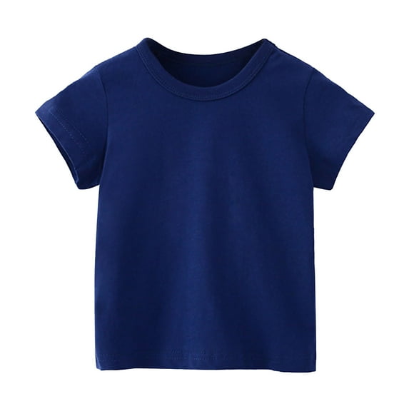 HAiming Baby Toddler Solid Color Short Sleeve T-Shirts Boys Girls Summer casual Basic Cotton Crewneck Tee Shirt Tops