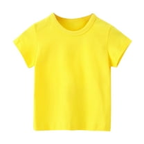 HAiming Baby Toddler Solid Color Short Sleeve T-Shirts Boys Girls Summer casual Basic Cotton Crewneck Tee Shirt Tops