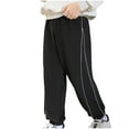 thumbnail image 1 of HAiming Boys Fleece Lined Jogger Sweatpants Warm Baggy Straight Leg with Pockets Casual Athletic Pants, 1 of 5