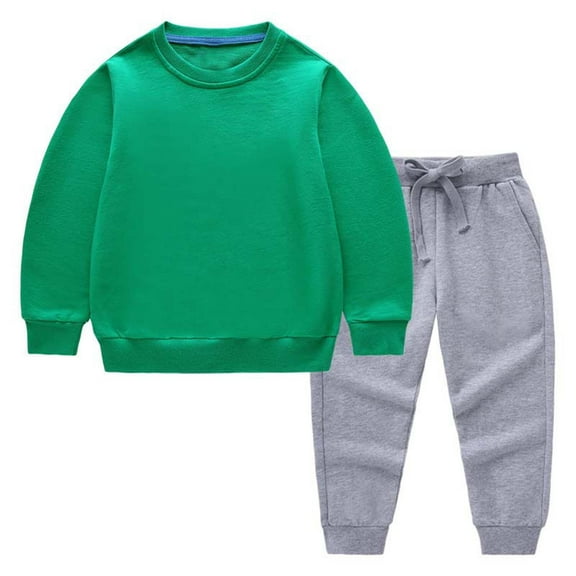HAiming Boys Girls Cotton Sweatsuit Casual Long Sleeve Pullover Hoodies Jogger Pants Fall Winter Trendy Tracksuit