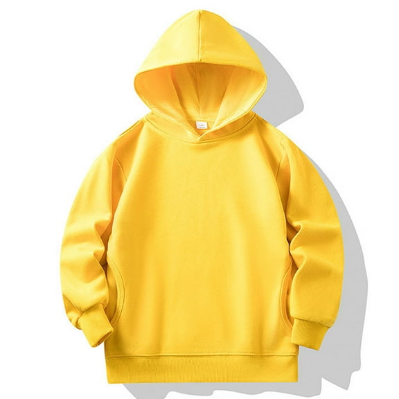 HAiming Boys Girls Hooded Sweatshirt Casual Long Sleeve Pullover Solid Color Tops Oversize Hoodies Kids Clothes