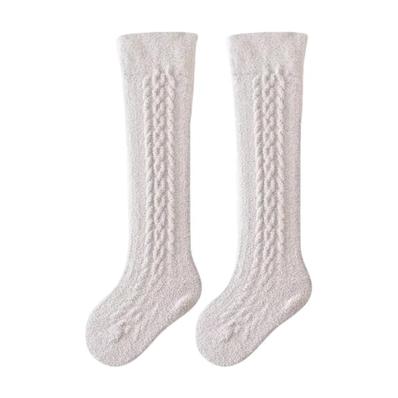 HAiming Boys Girls Knee High Socks Thickened Warm Solid Color Soft Comfy Stockings for Sports Dance
