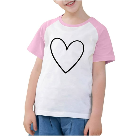 HAiming Boys Girls Shirts Short Sleeve Casual Color Block Trendy Clothes Soft Comfortable Blouse for Chlidren