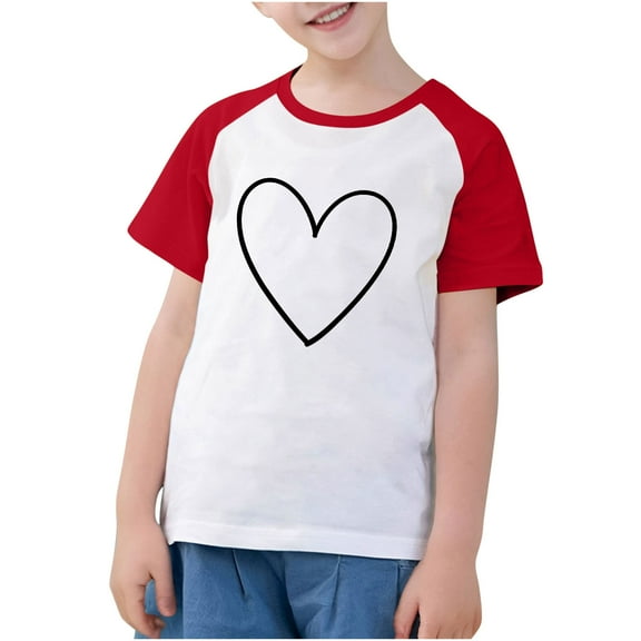 HAiming Boys Girls Shirts Short Sleeve Casual Color Block Trendy Clothes Soft Comfortable Blouse for Chlidren